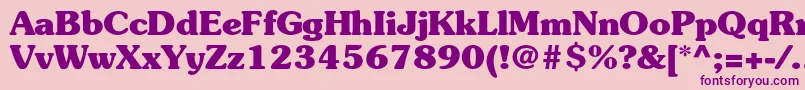 SouvenirstdBold Font – Purple Fonts on Pink Background