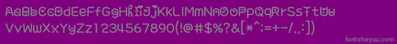 フォントWakeUpHoney – 紫の背景に灰色の文字