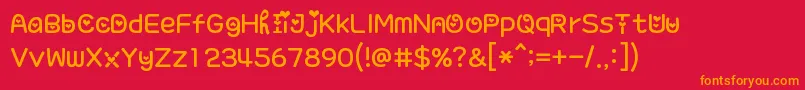 WakeUpHoney Font – Orange Fonts on Red Background
