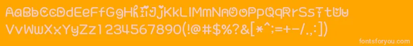 WakeUpHoney Font – Pink Fonts on Orange Background