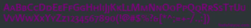 Шрифт LinotypefinneganscMedium – фиолетовые шрифты на чёрном фоне