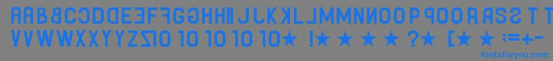 Czcionka Binary – niebieskie czcionki na szarym tle