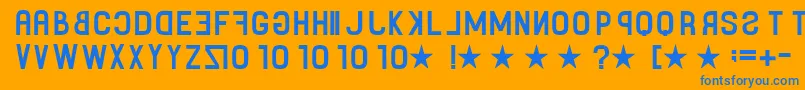 fuente Binary – Fuentes Azules Sobre Fondo Naranja