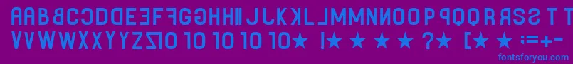 fuente Binary – Fuentes Azules Sobre Fondo Morado