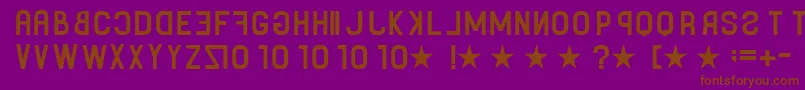 Police Binary – polices brunes sur fond violet