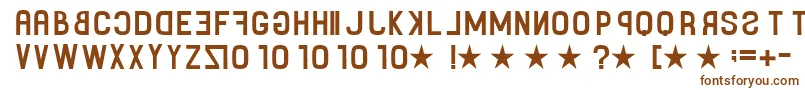 Binary-fontti – ruskeat fontit valkoisella taustalla