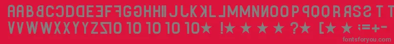 Binary Font – Gray Fonts on Red Background