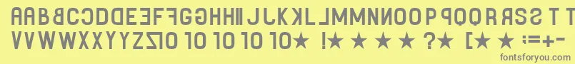 Czcionka Binary – szare czcionki na żółtym tle