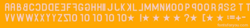 Binary Font – Pink Fonts on Orange Background