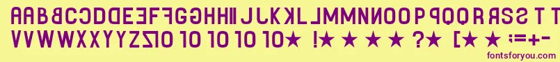 Więcej informacji o czcionce Binary Czcionka Binary – fioletowe czcionki na żółtym tle