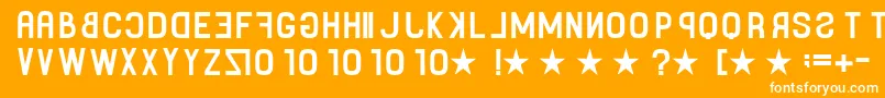 Binary-fontti – valkoiset fontit oranssilla taustalla