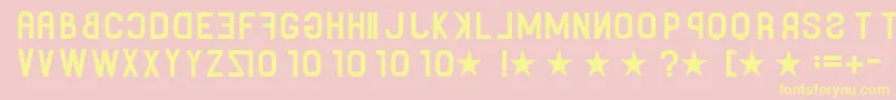 Binary-Schriftart – Gelbe Schriften auf rosa Hintergrund