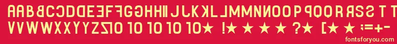 Binary Font – Yellow Fonts on Red Background