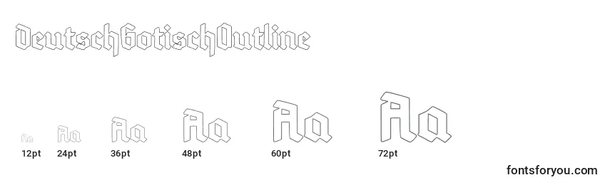 DeutschGotischOutline Font Sizes