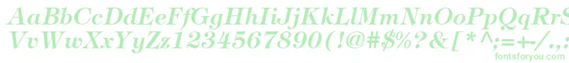 ItcTiffanyLtDemiItalic-Schriftart – Grüne Schriften auf weißem Hintergrund