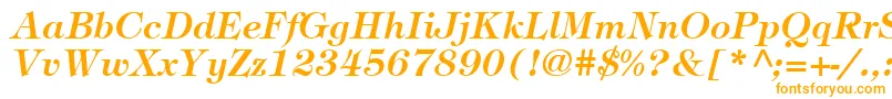 ItcTiffanyLtDemiItalic Font – Orange Fonts on White Background