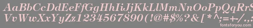 ItcTiffanyLtDemiItalic Font – Pink Fonts on Gray Background