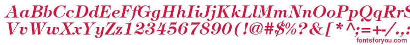 ItcTiffanyLtDemiItalic-fontti – punaiset fontit