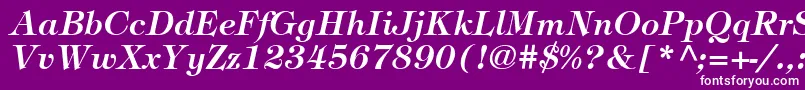 ItcTiffanyLtDemiItalic Font – White Fonts on Purple Background