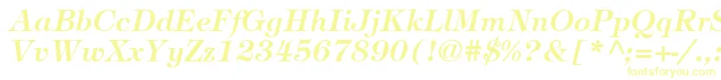 ItcTiffanyLtDemiItalic-fontti – keltaiset fontit