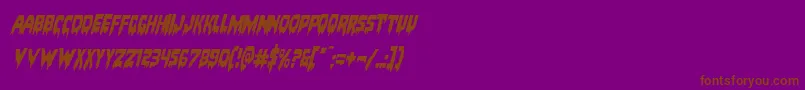 Bloodlustital Font – Brown Fonts on Purple Background