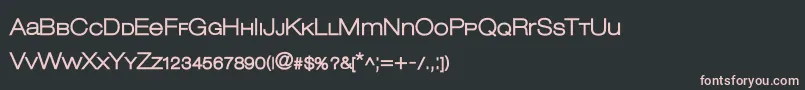 Шрифт Lowveticademibold – розовые шрифты на чёрном фоне