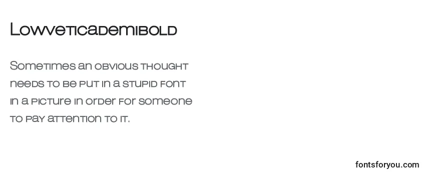 Lowveticademibold Font