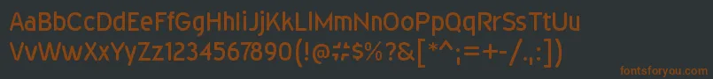 Шрифт WevlicdrgRegular – коричневые шрифты на чёрном фоне