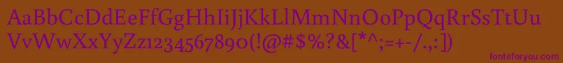 BuenardRegular Font – Purple Fonts on Brown Background