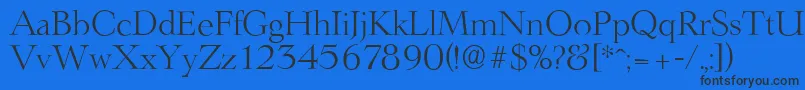 LingwoodserialLightRegular Font – Black Fonts on Blue Background