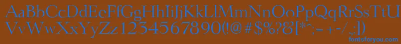 Шрифт LingwoodserialLightRegular – синие шрифты на коричневом фоне