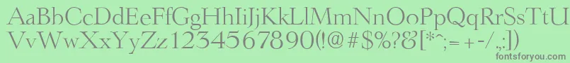 LingwoodserialLightRegular Font – Gray Fonts on Green Background