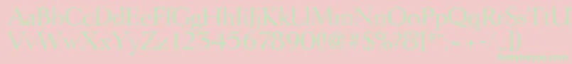 LingwoodserialLightRegular Font – Green Fonts on Pink Background