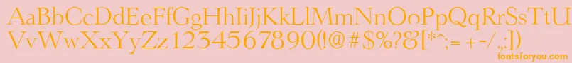 LingwoodserialLightRegular Font – Orange Fonts on Pink Background