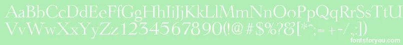 LingwoodserialLightRegular Font – White Fonts on Green Background