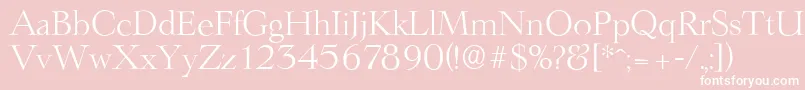 LingwoodserialLightRegular Font – White Fonts on Pink Background