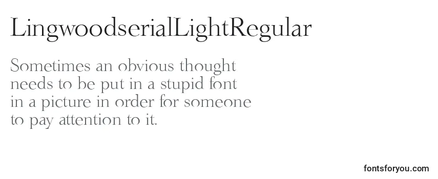 LingwoodserialLightRegular Font