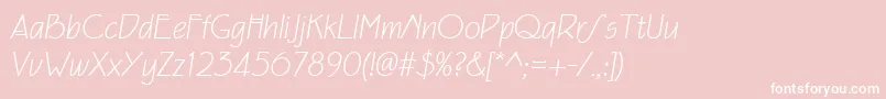 Шрифт Eaglefeatherformallightit – белые шрифты на розовом фоне