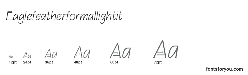 Eaglefeatherformallightit Font Sizes