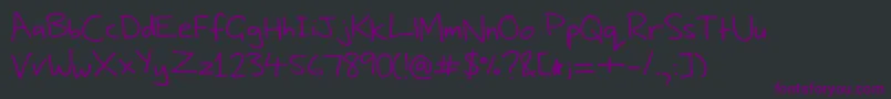Czcionka FunkyPunky – fioletowe czcionki na czarnym tle