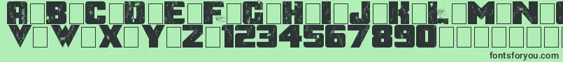 AfterTheGoldrush Font – Black Fonts on Green Background