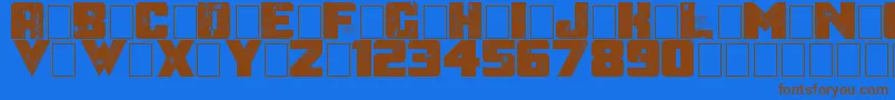 AfterTheGoldrush Font – Brown Fonts on Blue Background