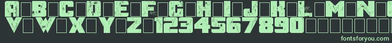 AfterTheGoldrush Font – Green Fonts on Black Background