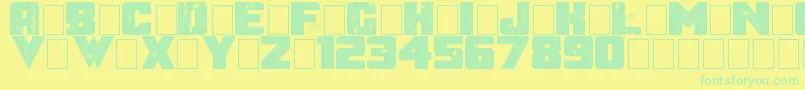 AfterTheGoldrush Font – Green Fonts on Yellow Background