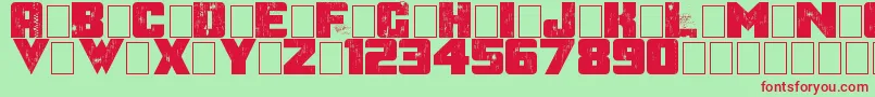 AfterTheGoldrush Font – Red Fonts on Green Background