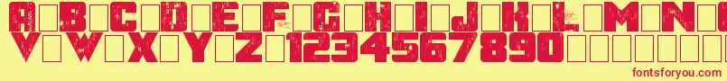 AfterTheGoldrush Font – Red Fonts on Yellow Background