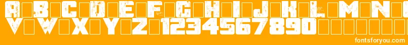 AfterTheGoldrush Font – White Fonts on Orange Background