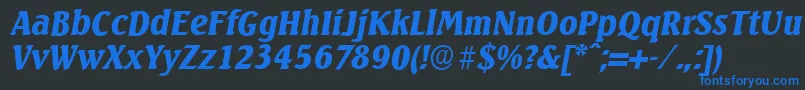SeagullserialBlackItalic Font – Blue Fonts on Black Background