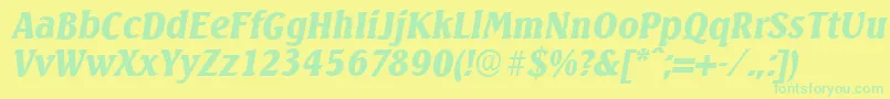 En savoir plus sur la police SeagullserialBlackItalic Police SeagullserialBlackItalic – polices vertes sur fond jaune