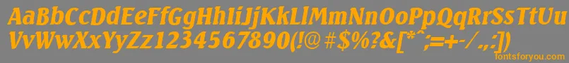 SeagullserialBlackItalic Font – Orange Fonts on Gray Background